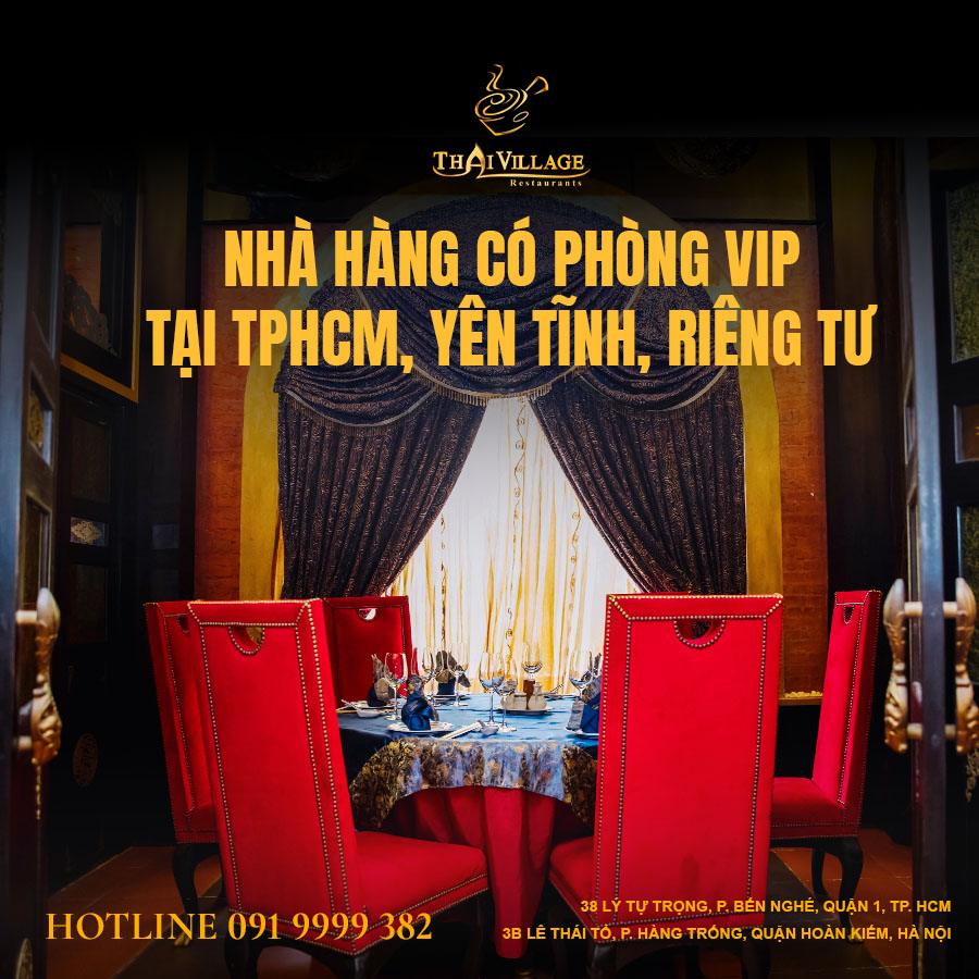 Nhà hàng có phòng riêng cho 2 người tại Sài Gòn